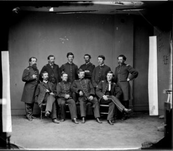 Brevet Brigadier General William Cogswell and Staff of Nine. (3996054636)