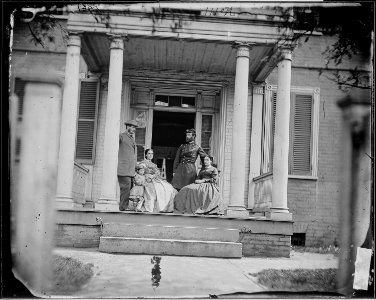 Brevet Brigadier General John E. Mulford, Colonel of 3rd New York Infantry, with His Wife and Mr. and Mrs. William Allen. This Picture was Taken on the Porch of Mr. Allen's House at Richmond, Virginia. (4190133079)