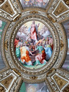 Ceiling sainte-marie-du-trastevere assumption of the virgin