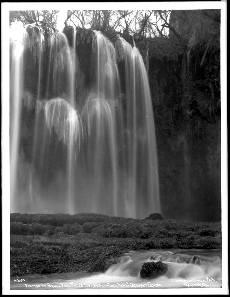 Bridal Veil Falls, Cataract Canyon, Havasu Canyon, Arizona, ca.1900 (CHS-4686)