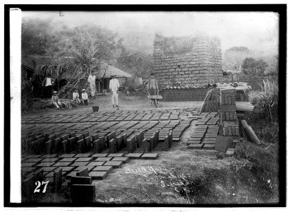 Brick yard, Santa Ana, Salvador, C.A.; Chas. M. Pepper Copy (photo of brick yard) LCCN2016820871