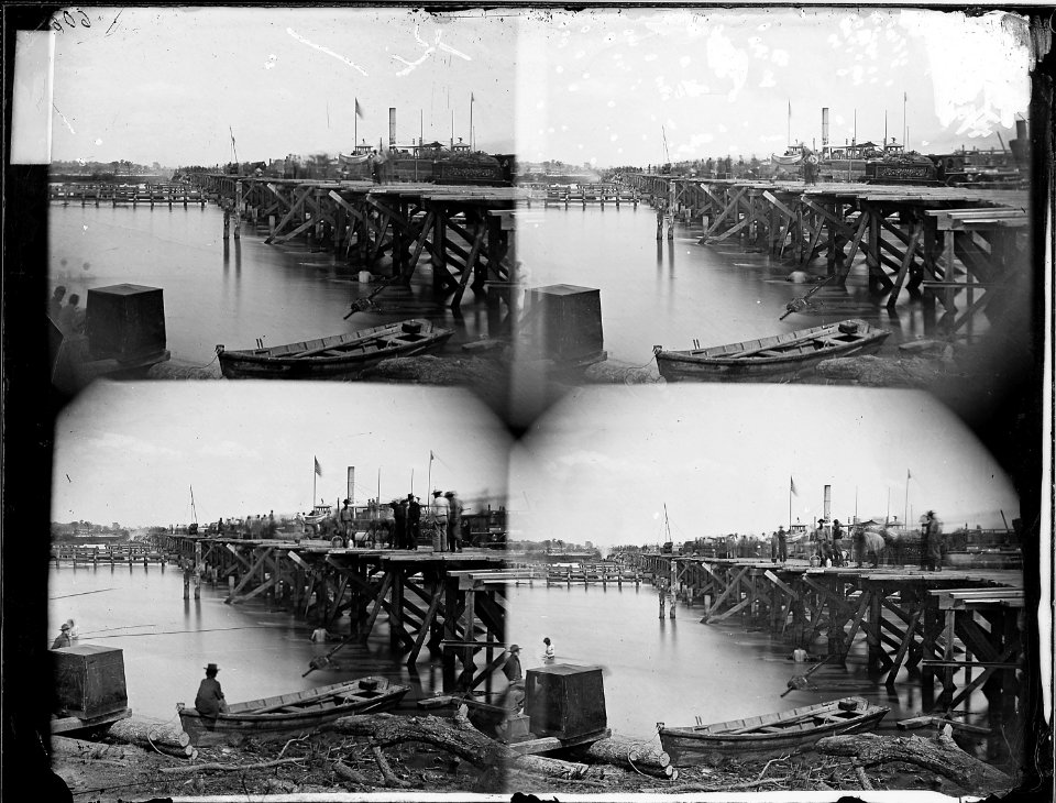 Bridge at White House Landing, Pamunkey River - NARA - 529301