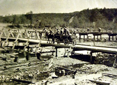 Bridge construction, Austro-Hungarian troops at war, 1916, WWI (32651870624)