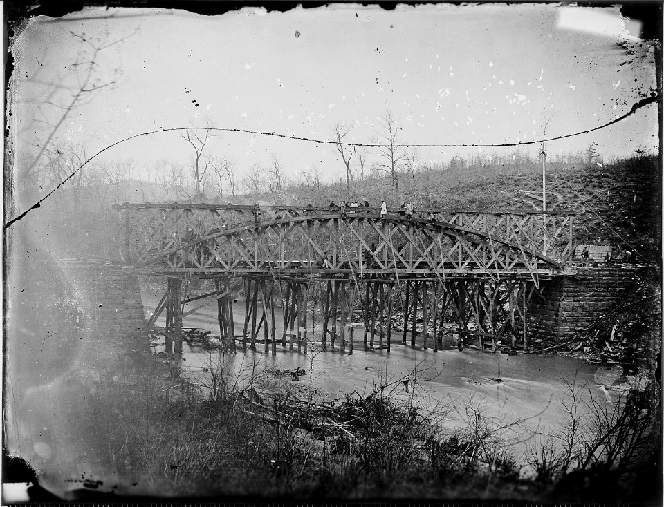 Bridge and block house - NARA - 529405