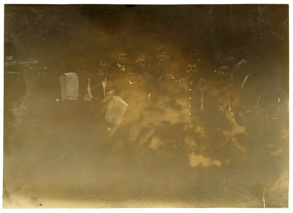 Bridgeport (Conn.) newsies. Several are 8 and 9 years old. LOC nclc.03278