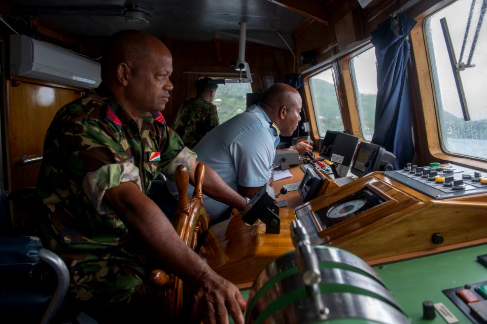 Bridge of a Seychelles Coast Guard vessel during Operation Cutlass Express 2016 - 160202-N-TC720-032 (24160570643)