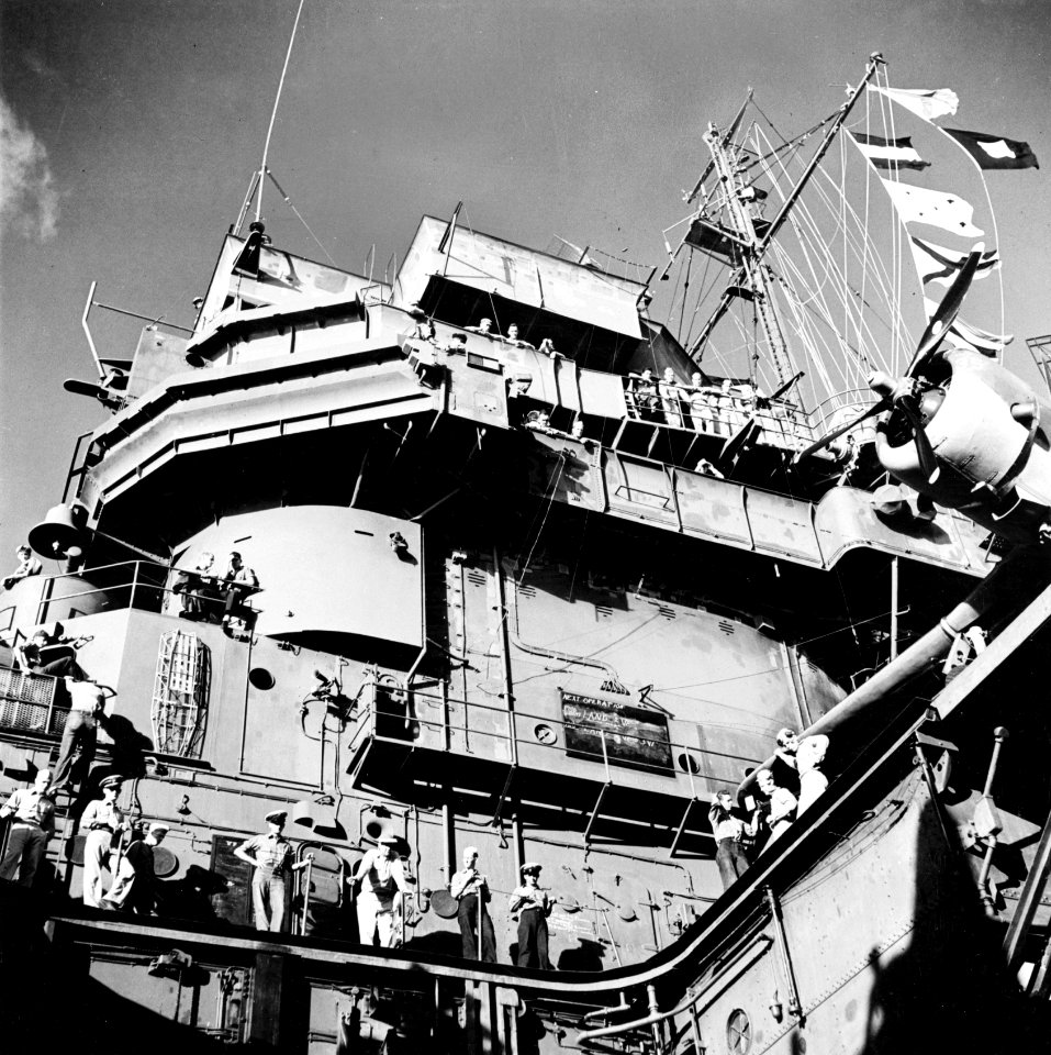 Bridge of USS Saratoga (CV-3) c1943