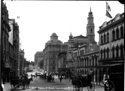 Bridge Street, Sydney from George Street from The Powerhouse Museum Collection