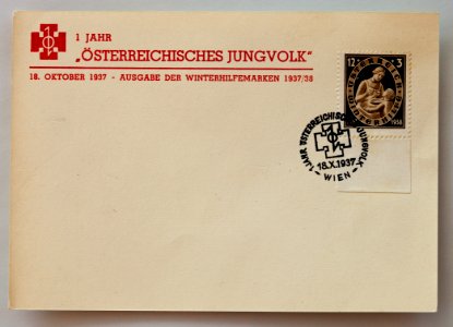 Briefmarke Österreich 1937 Ersttagsbrief Jungvolk Winterhilfswerk 1 photo