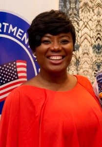 Bridgette Otto at Welcome Reception for YALI 2018 Fellows 7 (cropped)