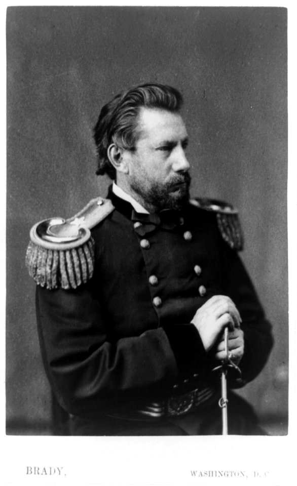 Brig. Gen. Albert J. Myer, half-length portrait, seated, facing right, holding sword) - Brady LCCN93515474