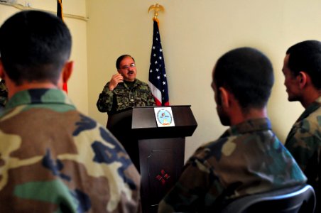 Brig. Gen. Abdu Wahab, Chief of Staff of the Afghan National Army Air Corps, gives a brief speech (4550819376)