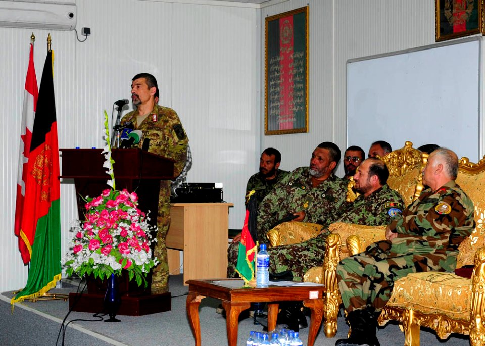 Brig. Gen. Burgio speaks at the Junior Officer Staff Course graduation (4527345985)