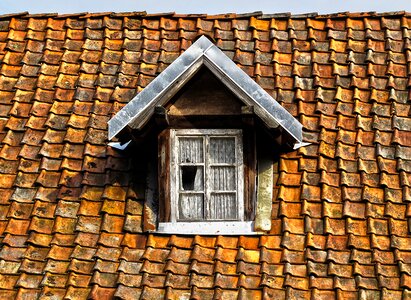 Roof windows weathered ailing photo