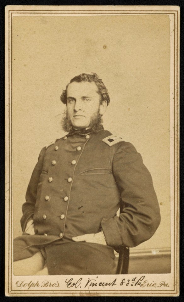 Brigadier General Strong Vincent of Co. A, Erie Pennsylvania Infantry Regiment and 83rd Pennsylvania Infantry Regiment in uniform) - Dolph Bros., Erie, Pa LCCN2016651683