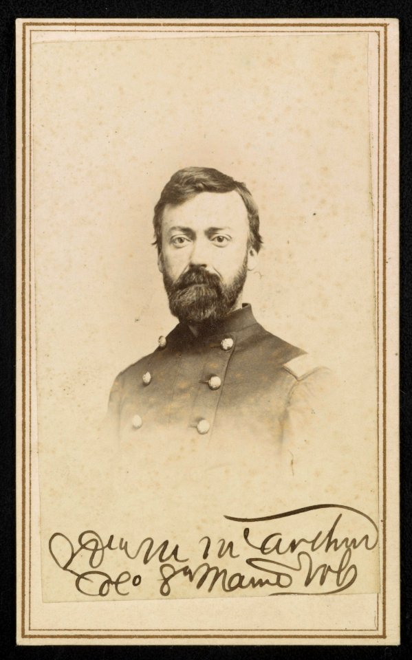 Brigadier General William Miltimore McArthur of Co. I, 8th Maine Infantry Regiment in uniform) - Photographed by P.L. Perkins, 205 & 207 Baltimore St., second floor LCCN2016652142
