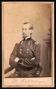 Brigadier General Michael Corcoran of 69th New York Infantry Regiment and General Staff U.S. Volunteers Infantry Regiment in uniform) - From negative in Brady's National Portrait Gallery LCCN2016646165