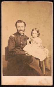 Brigadier General Robert M. West of Battery G, 1st Pennsylvania Light Artillery Battery and 5th Pennsylvania Cavalry Regiment in uniform, with his daughter on his lap) - F. Gutekunst, 704 & LCCN2016646197