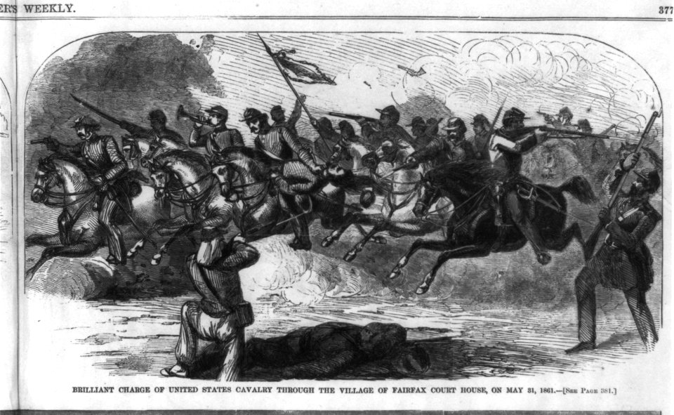 Brilliant charge of United States Cavalry through the village of Fairfax Court House, on May 31, 1861 LCCN2002736815