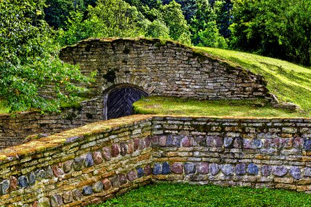 Stone wall masonry stones photo