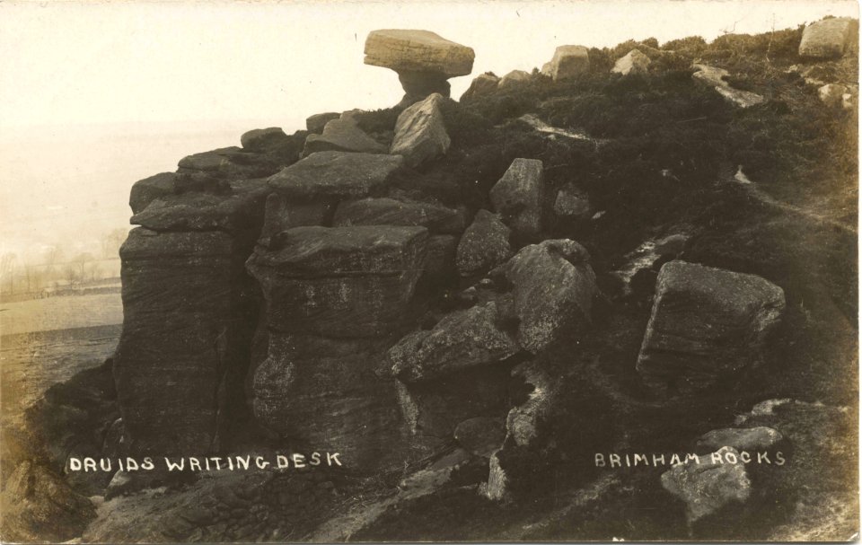 Brimham Rocks - vintage postcard (2)