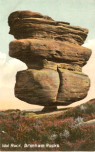 Brimham Rocks - vintage postcard (28) 001