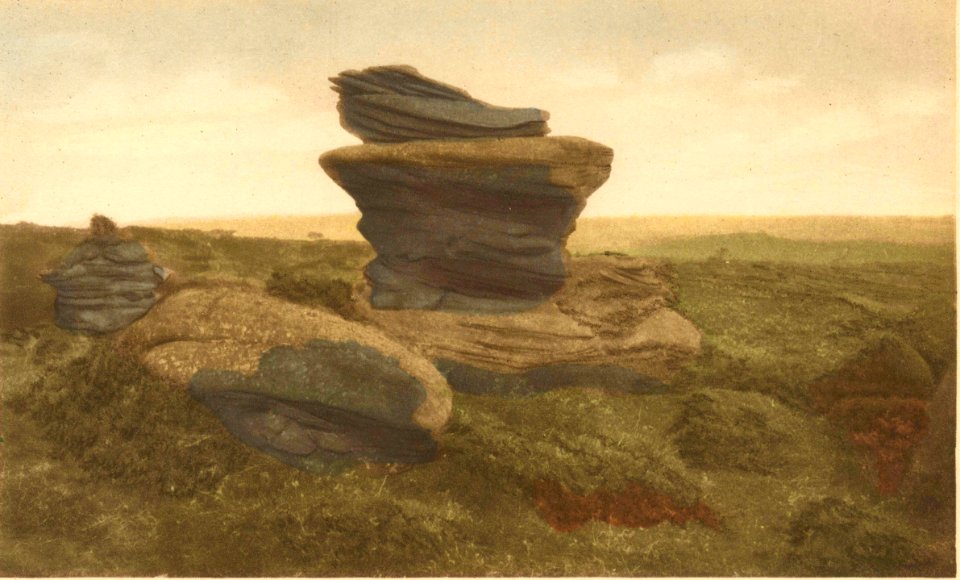 Brimham Rocks - vintage postcard (29) 001