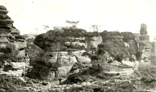 Brimham Rocks - vintage postcard (22) 001