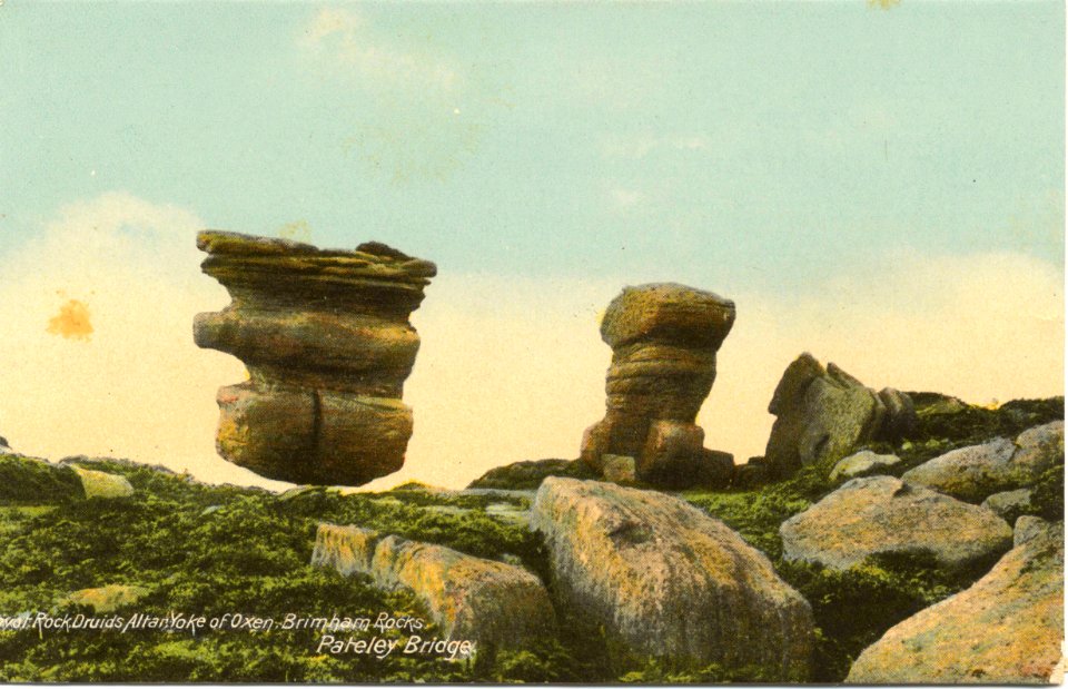 Brimham Rocks - vintage postcard (27) 001