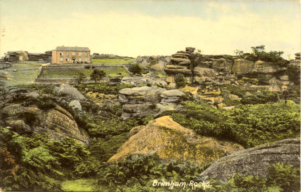 Brimham Rocks - vintage postcard (1)