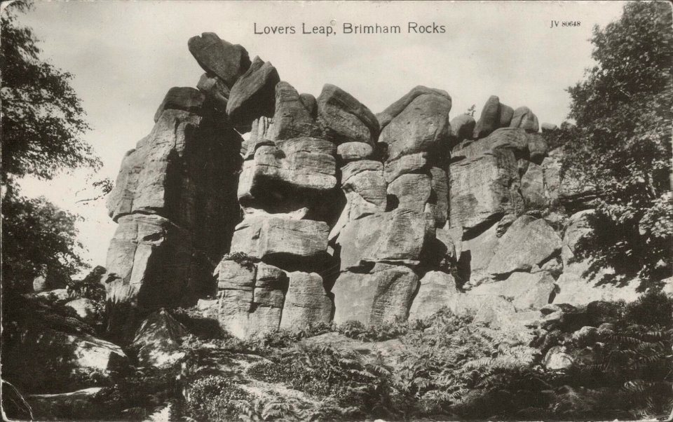 Brimham Rocks - vintage postcard (34)