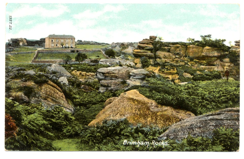 Brimham Rocks - vintage postcard (17) 001
