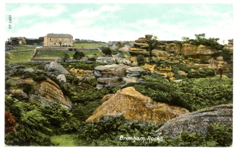 Brimham Rocks - vintage postcard (17) 001