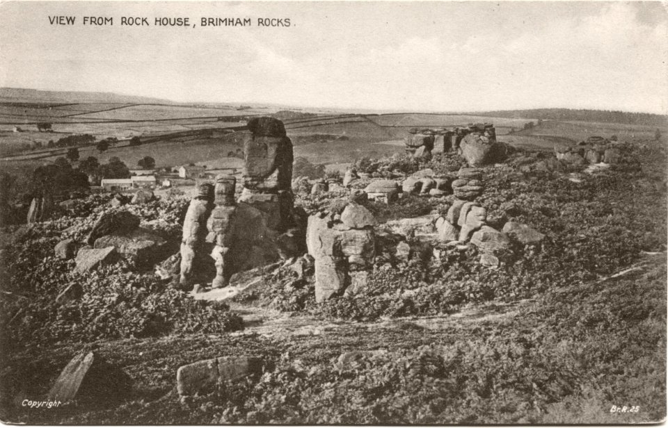 Brimham Rocks - vintage postcard (3)