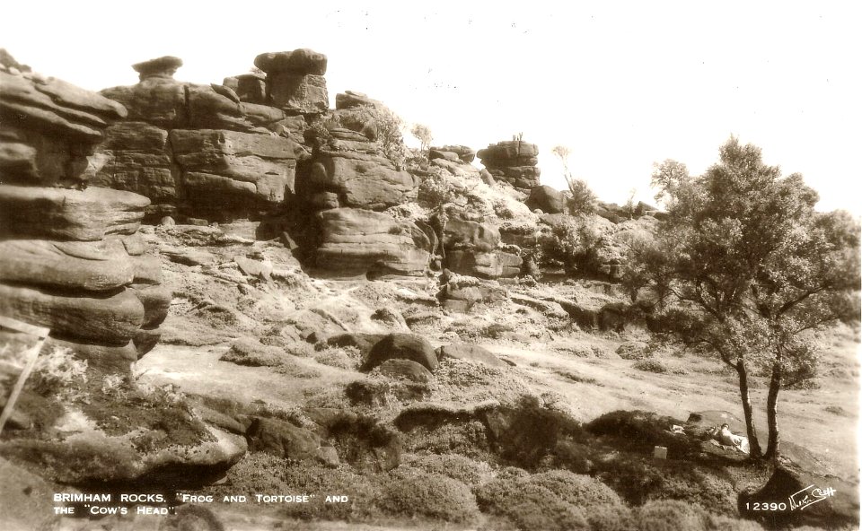 Brimham Rocks - vintage postcard (33)