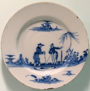 Bristol Delft plate, Bristol, England, 1750-1775, lead-glazed earthenware - Krannert Art Museum, UIUC - DSC06630 photo