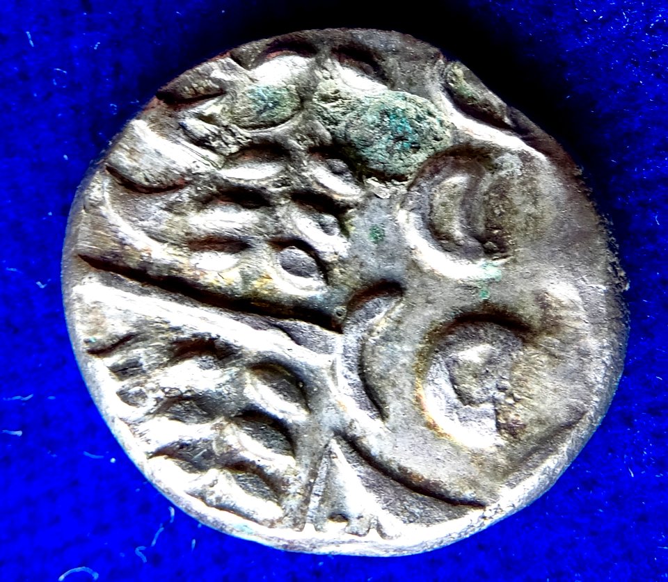 Britain Celtic Silver Stater, Belgic Migration Durotriges, about 60 BC, obverse