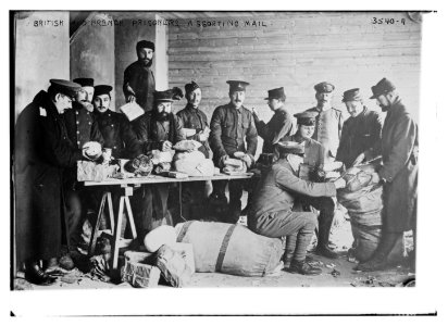 British and French prisoners assorting mail LCCN2014699404 photo