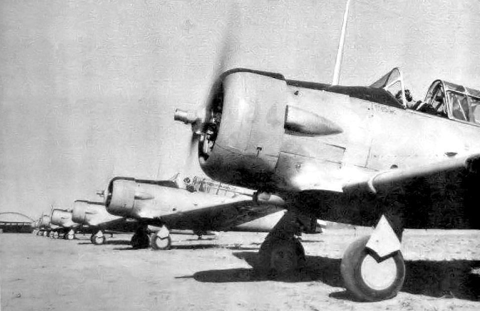 British Flight Training School No 1 - North American AT-6s on Flight Line