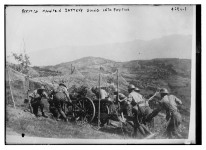 British mountain battery going into position LCCN2014705188