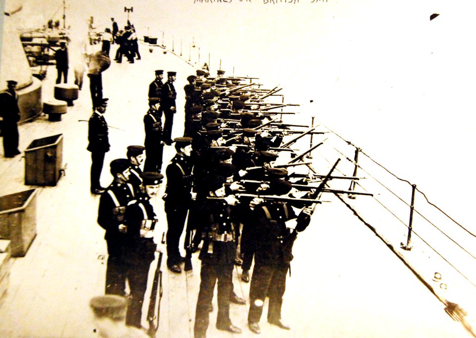 British Marines on Royal Navy ship, October 22, 1917 (30208928902)