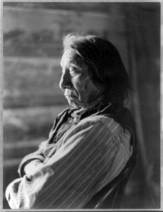 Chief Red Cloud, bust portrait, facing left, arms folded LCCN2006679074 photo