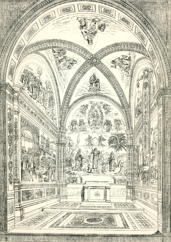 Chiesa di Santa Maria in Aracoeli veduta prospettica della Cappella Bufalini