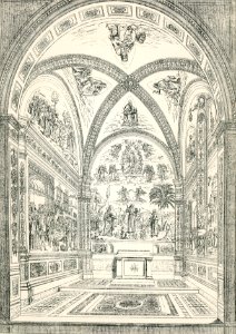 Chiesa di Santa Maria in Aracoeli veduta prospettica della Cappella Bufalini photo
