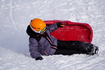 Slide snow winter