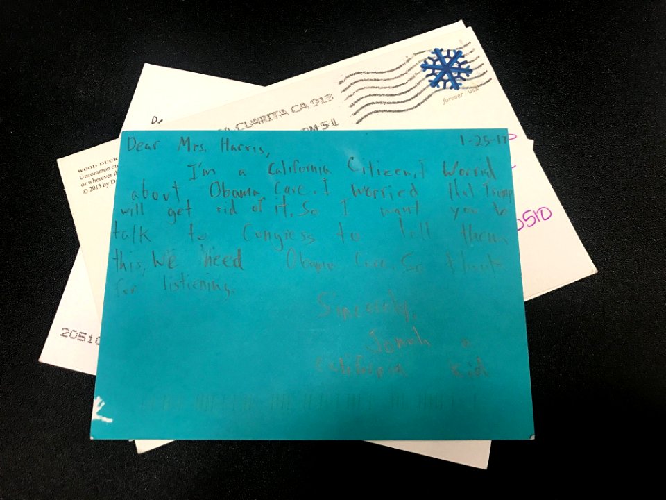 Child constituent's letter to Senator Kamala Harris C65NAdAWYAABGzZ