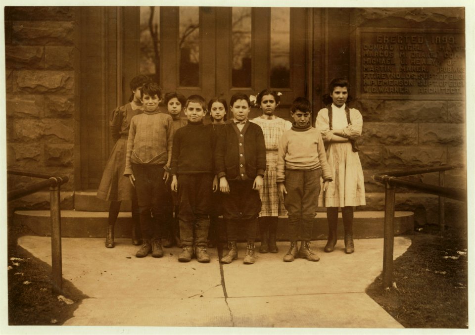 Children in Grade 4, School -2, Buffalo, N.Y. All of them worked in Cannery Sheds at Albion, Wilson, Hamburg, etc., last summer. Ages run from 10 to 13 years. Entered school late. LOC nclc.00779