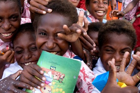 Children at school in Papua (5511345040) photo