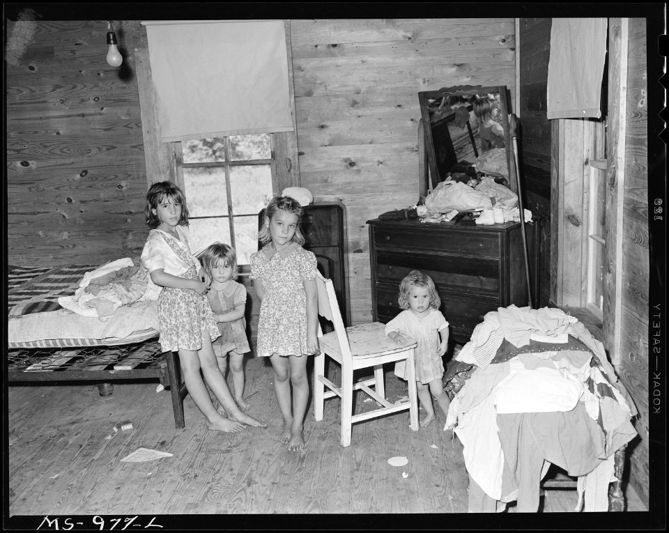 Children of Andrew Dutton, miner, living in company housing project. Consolidated Coal Company, Bankhead Mine... - NARA - 540637