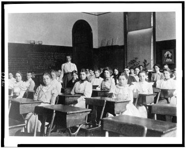 Children seated in classroom, Washington, D.C. LCCN95500426